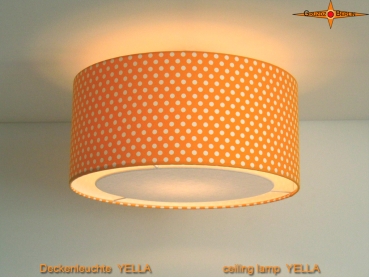Yellow ceiling lamp with points YELLA Ø45 cm