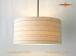 Preview: Striped hanging lamp made of linen with diffuser TESSA Ø45 cm beige striped lamp