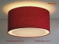 Preview: Rot schwarze Deckenlampe mit Punkten LULU Ø60 cm mit Lichtrand Diffusor