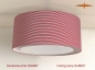 Preview: Rot weiss gestreifte Deckenlampe Ø 60 SAMMY cm mit Diffusor aus Leinen