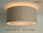 Preview: Linen ceiling lamp with diffuser MELISSA Ø45 cm Country style ceiling light