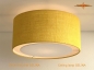 Preview: Deckenlampe aus gelber Jute SELINA Ø45 cm mit Lichtrand Diffusor