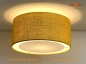 Preview: Deckenlampe aus gelber Jute SELINA Ø45 cm mit Lichtrand Diffusor