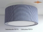 Preview: Deckenlampe PEPITA Ø70 cm schwarz weiß kariert mit Lichtrand Diffusor
