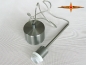 Preview: Striped hanging lamp made of linen with diffuser TESSA Ø45 cm beige striped lamp