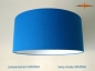 Preview: Blauer Lampenschirm MARINA Ø40 cm azurblauer Lampenschirm