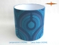 Preview: Blauer Vintage Lampenschirm UNDINE Ø35 cm Retrodesign 70er Pantonstil Lampe