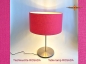 Preview: Pink Tischlampe ROSADA aus Leinen