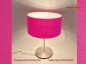 Preview: Pink Tischlampe ROSADA aus Leinen