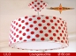 Preview: Hanging lamp red white LILO Ø60 cm dotted pendant lamp with diffuser