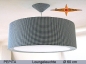 Preview: Loungeleuchte Schwarz weiß PEPITA Ø60 cm Diffusor