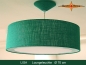 Preview: Grüne Lampe aus Jute LISA Ø 70cm Pendellampe mit Difffusor