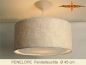 Preview: Hanging lamp natural linen PENELOPE d 45 with light edge diffuser
