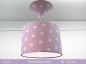 Preview: Kleine Hängelampe LILA Ø 25 cm mit Punktemuster und Diffusor