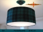 Preview: Checkered lamp ISA Ø45 cm hanging lamp silk diffuser