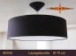 Preview: Braune Loungeleuchte MONA Ø 70 cm Pendellampe mit Diffuser und Baldachin