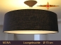 Preview: Braune Loungeleuchte MONA Ø 70 cm Pendellampe mit Diffuser und Baldachin