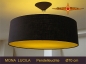 Preview: Brown lounge light MONA LUCILA Ø 70 cm pendant lamp with yellow diffuser