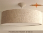 Preview: XXL lamp linen HELENA Ø100 cm lounge lamp with light edge diffuser