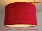 Preview: Red silk lampshade ELISABETH Ø35 cm silk lampshade