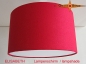 Preview: Red silk lampshade ELISABETH Ø35 cm silk lampshade