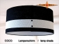 Mobile Preview: Lampenschirm Schwarz weiss Leinen COCO Ø45 cm  Zylinderlampenschirm