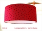 Preview: Lampshade black red dotted LULU Ø50 cm dots red black like a ladybug