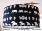 Preview: Schwarzer Lampenschirm TOMBOM Ø 40 cm Afrika Design mit Elefanten