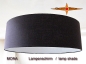 Preview: Dark brown lamp shade MONA Ø 60 cm linen in chocolate brown