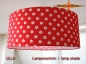 Preview: Red lamp shade with poka dots and flowers ULLA Ø 45 cm