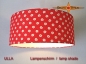 Preview: Red lamp shade with poka dots and flowers ULLA Ø 45 cm