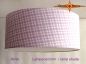 Preview: Purple checkered lampshade NINA Ø45 cm Lilac white