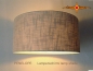 Preview: Lampenschirm rund Naturleinen PENELOPE D 40 cm