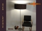 Preview: Brown floor lamp MONA of dark brown linen