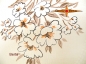 Preview: Vintage lamp shade BERTA Ø 40 cm Country-style flowers