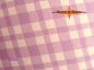 Preview: Pendant light purple checkered NINA Ø45cm light with diffuser