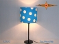 Preview: Blaue Tischlampe mit Punkten LOLO Tischleuchte Punkte auf Blau