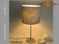 Preview: Tischleuchte THERESA Ø 25 cm Leinen lichtgrau