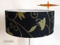 Preview: Table lamp black gold LENORA table lamp linen