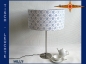 Preview: Tischlampe blaue Blumen HILLY Tischleuchte im Retrodesign 50er Landhausstil