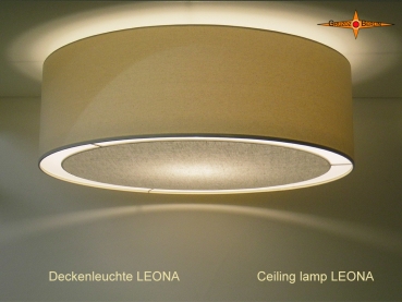 Cremefarbene Deckenlampe Ø 45 cm mit Diffusor LEONA