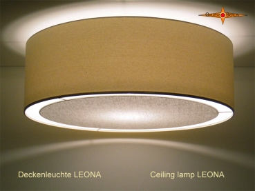 Cream-colored ceiling lamp Ø 50 cm with diffuser LEONA