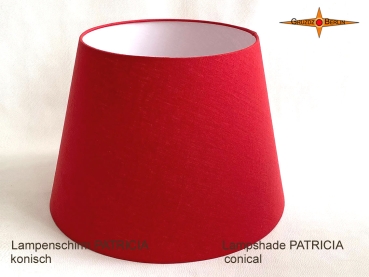 Roter konischer Lampenschirm für Stehlampen aus Leinen PATRICIA