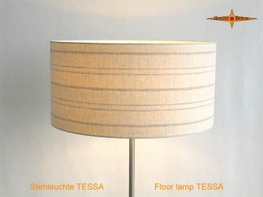 Gestreifte Stehlampe aus Leinen TESSA beige