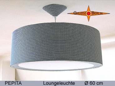 Loungeleuchte Schwarz weiß PEPITA Ø60 cm Diffusor