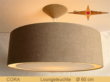 Large pendant lamp CORA Ø60 cm hanging lamp natural linen