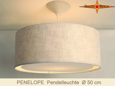 Leuchte Landhausstil Leinen PENELOPE D 50 cm Lichtranddiffusor