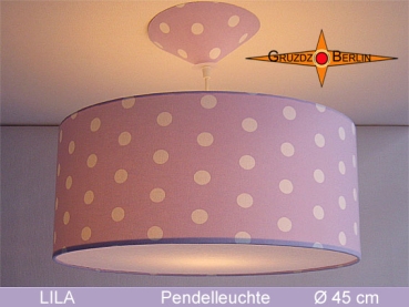 Pendelleuchte gepunktet LILA Ø45 cm Kinderlampe mit Diffusor