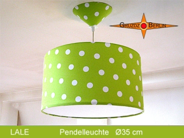 Punktelampe grün LALE Ø35 cm Pendellampe mit Diffusor Punkte