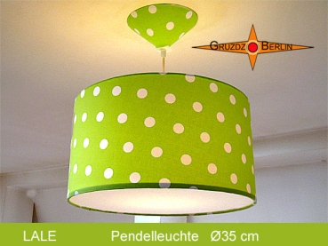 Lamp light green LALE Ø35 cm Pendant lamp with diffuser dots